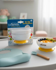 Dr. Brown’s No-Slip Suction Bowls – 2 Pack (Baby Feeding Bowls)