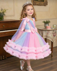Girls Multilayer Cake Princess Tulle Dress
