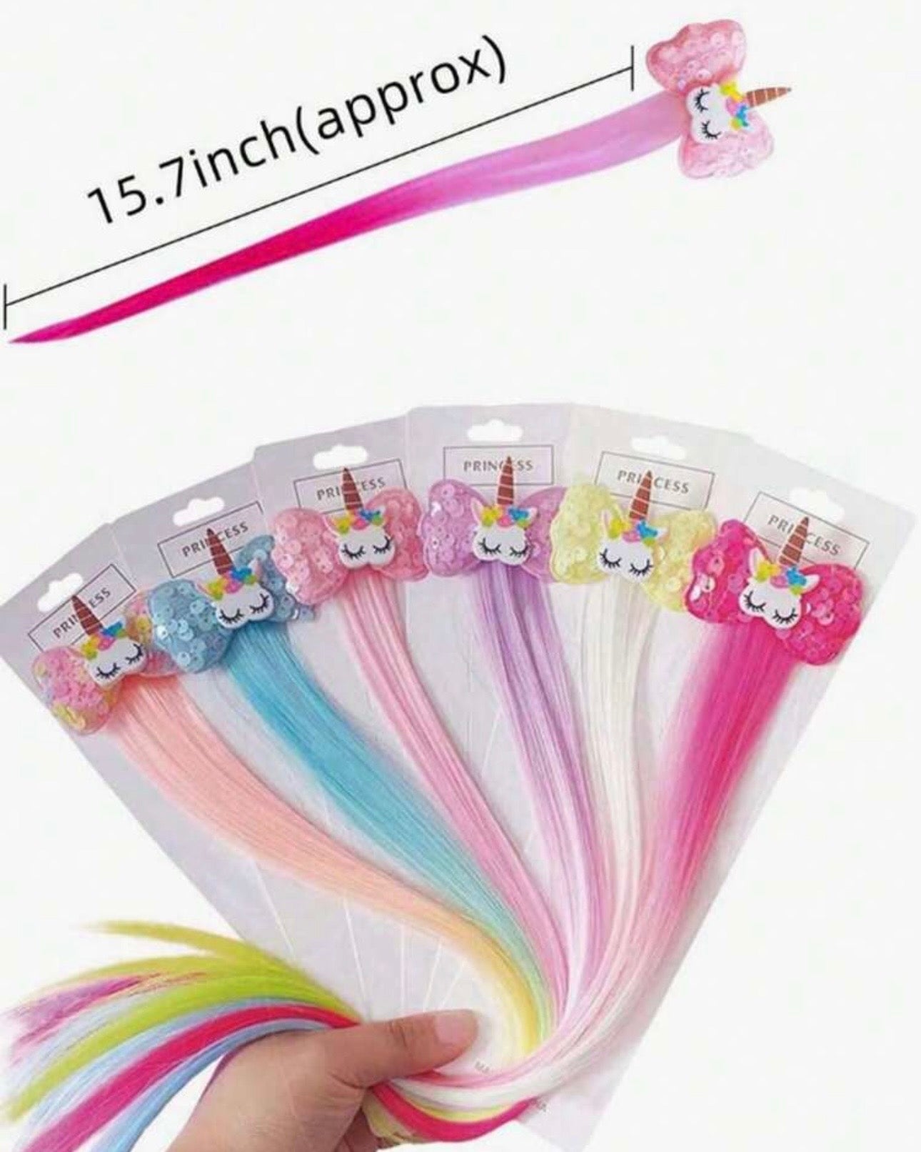 2pc Unicorn Hair extension with Clips