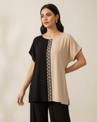 Women Geometric Print Fitted 2pcs Casual Set