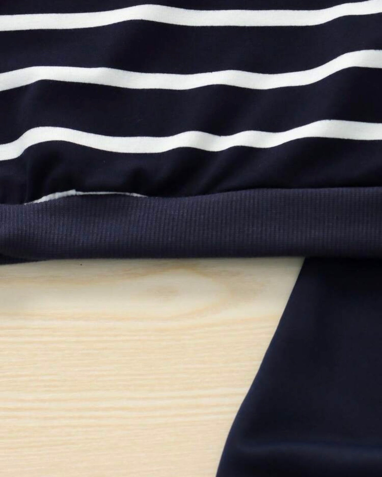 Kids Boys Horse Print Blue Striped 2-Piece Set