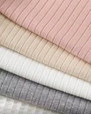 4-Piece Baby Girl Ribbed Knit Pastel Colours  Shirt Set