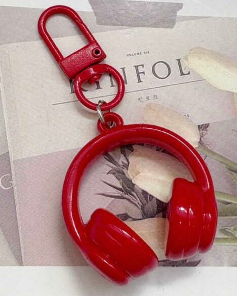 3D Headphone Keychain Bag Charm (10 Colours)
