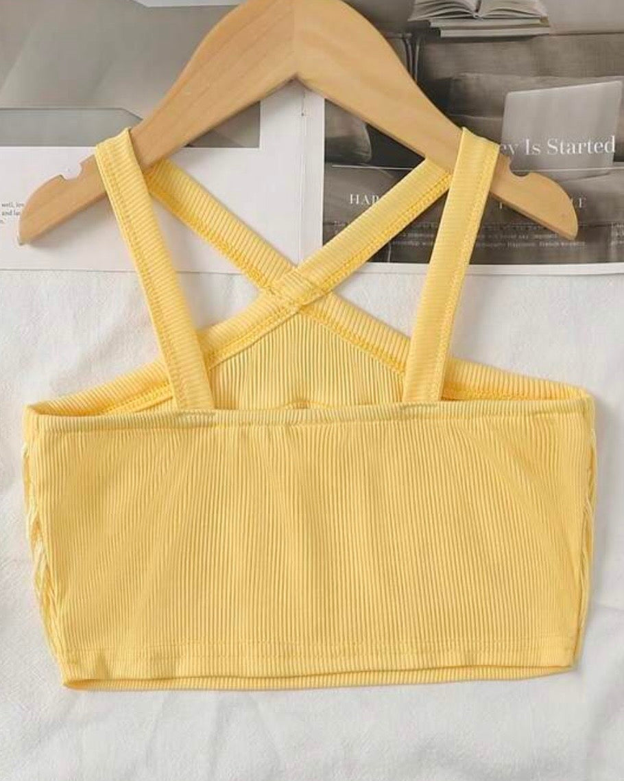 Girls Multi-Layer Tassel Halter Neck Summer Top