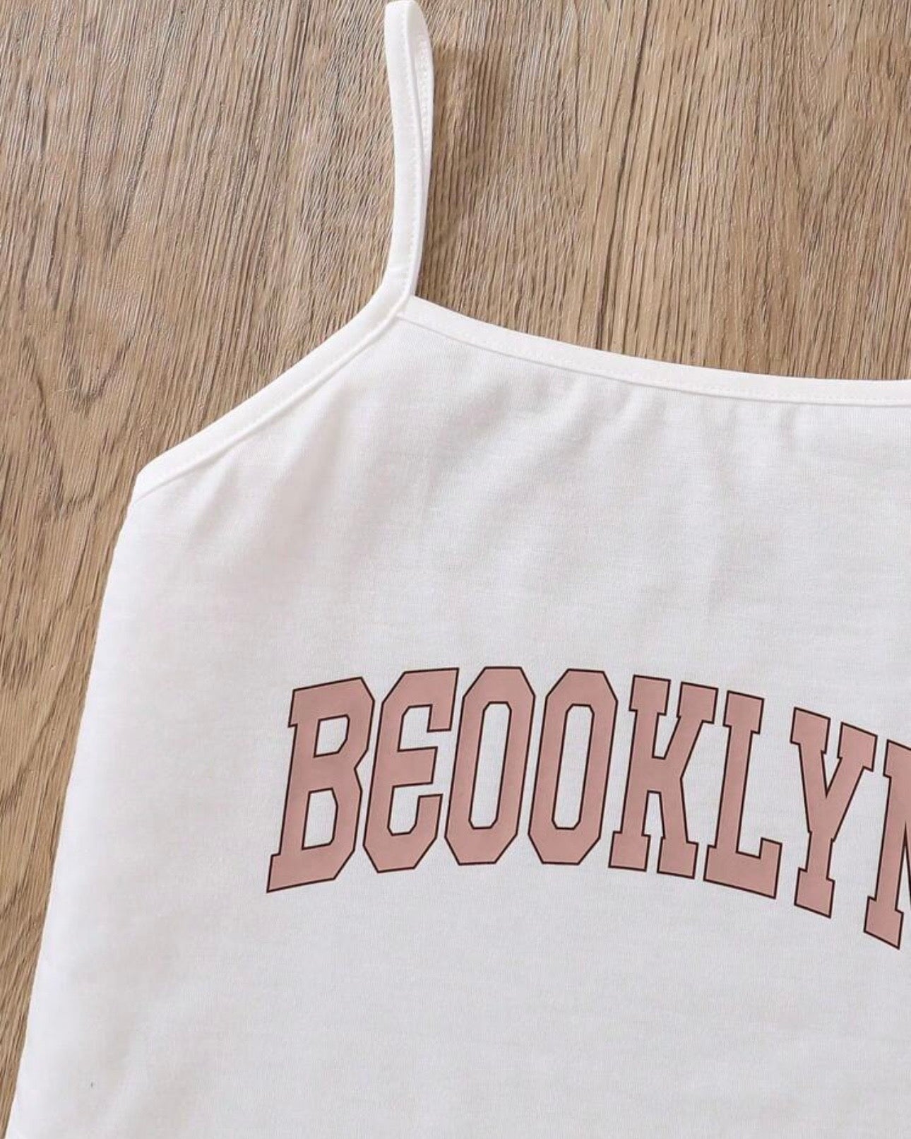 3pc Pink Brooklyn Camisole, Hollow Cover Up & Sports Pants Set