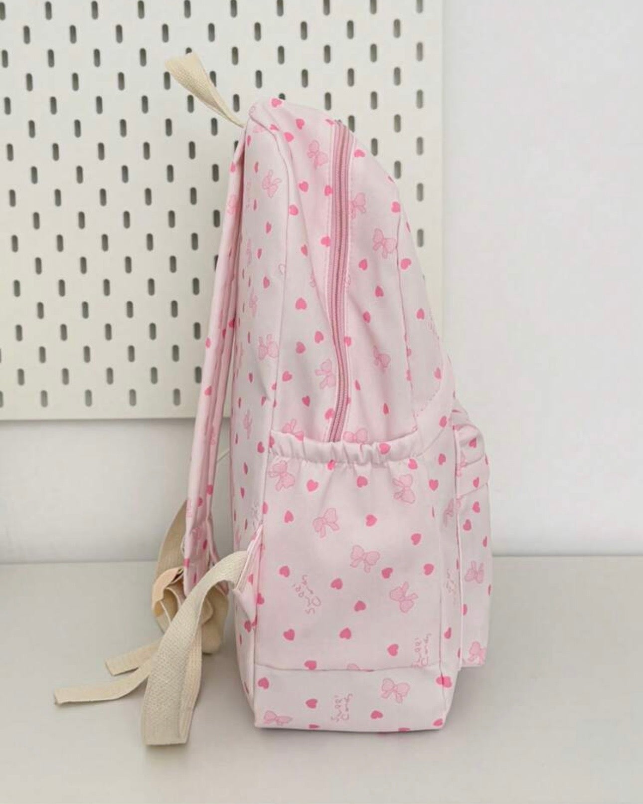 3-Piece Fashionable Collegiate Style Backpack Set – Heart & Bow Print