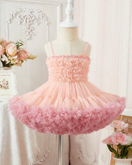 Pink Baby Girl Luxurious Ballet Sleeveless Party Dress – Spring / Summer