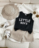 Baby Boys 3pc Black Letter Print Tank Top, Shorts & Hat Set