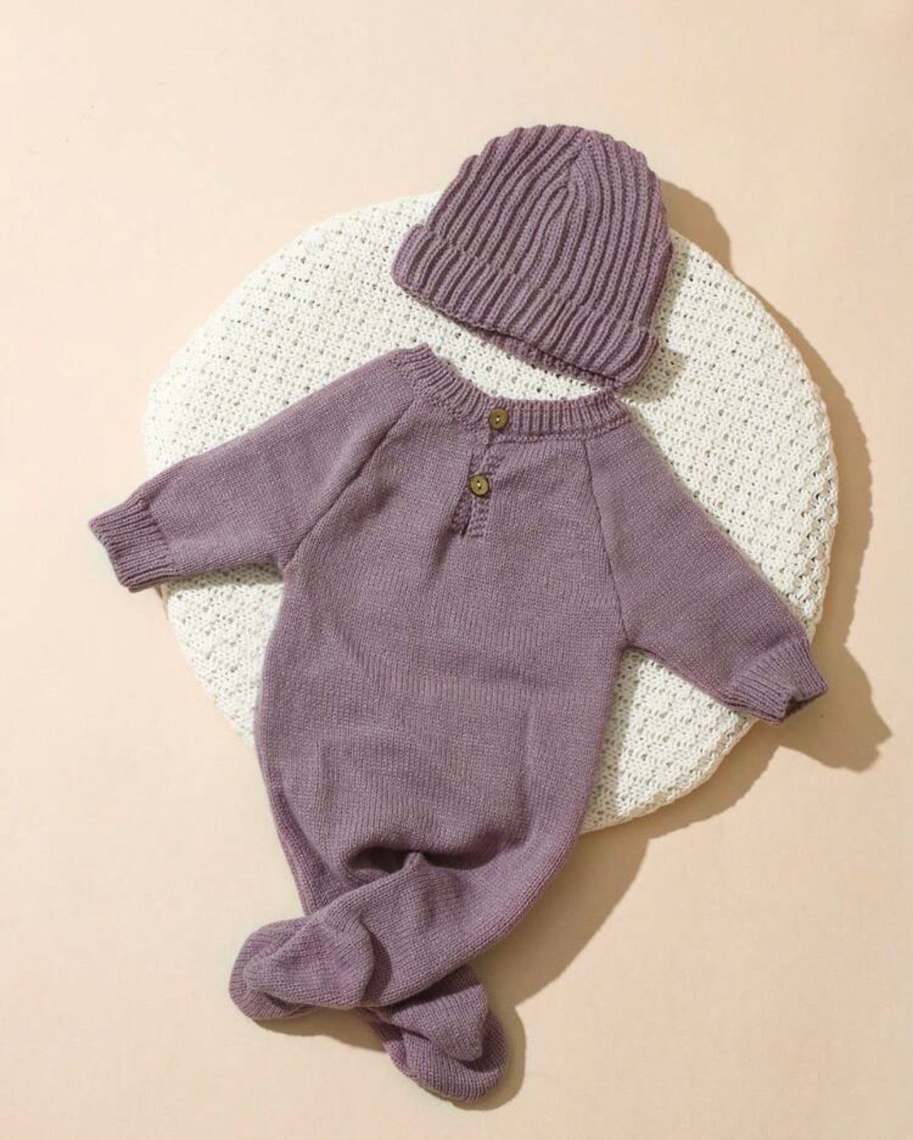 2Pcs Set Hello I'm Here Embroidery Newborn Photography Outfits (4 Colours)