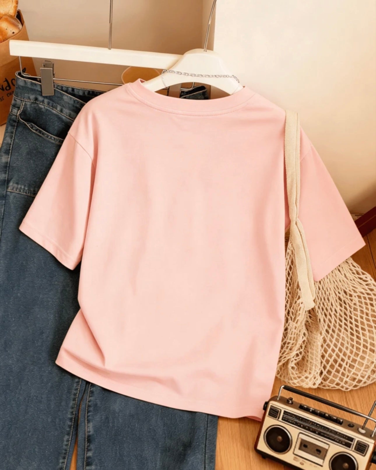 Teenage Girls Cat & Book Print Short Sleeve T-Shirt