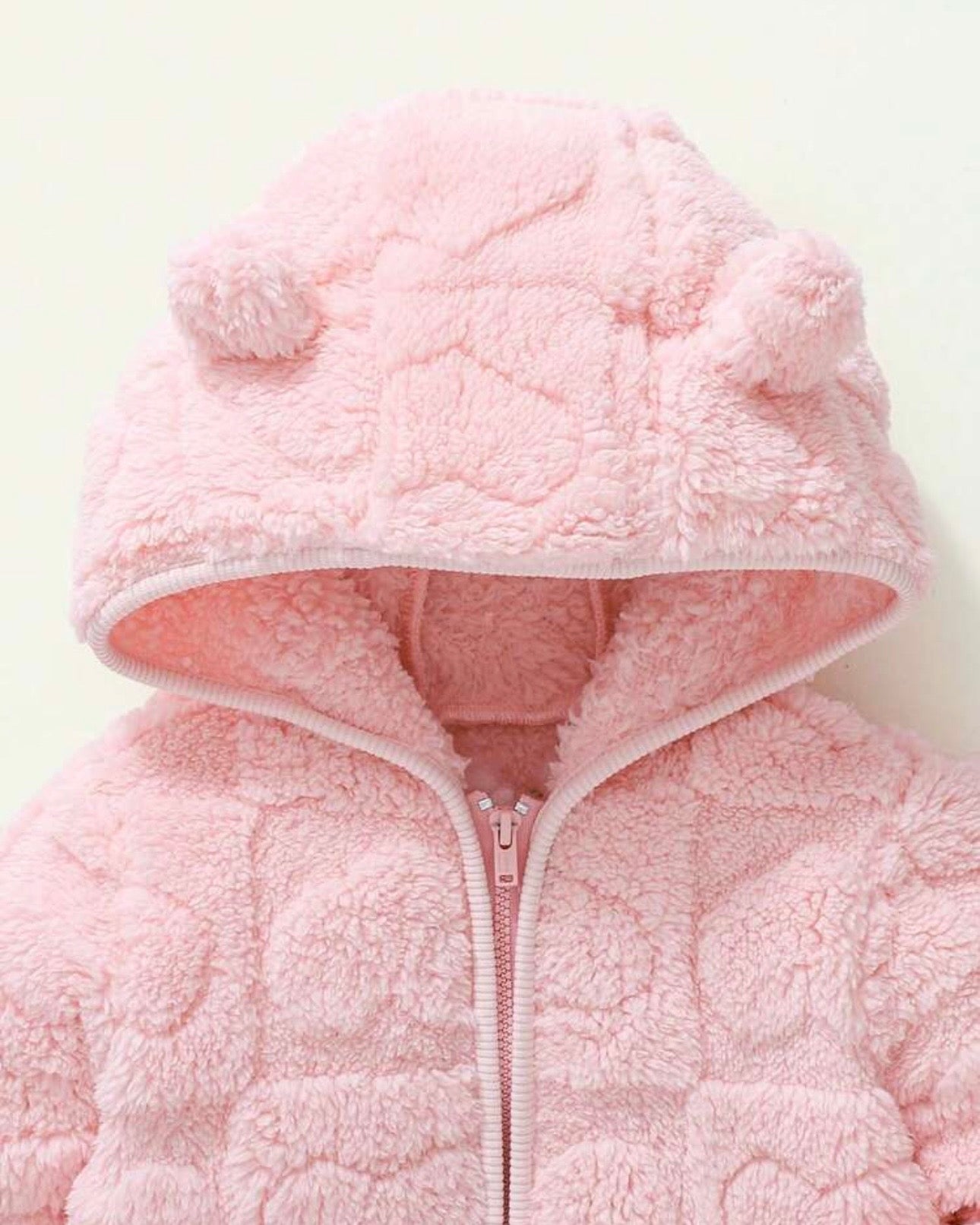 Baby Girl Pink Heart Hooded Fleece Jacket & Pants
