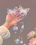 2pcs Butterfly Hairclips with tassle