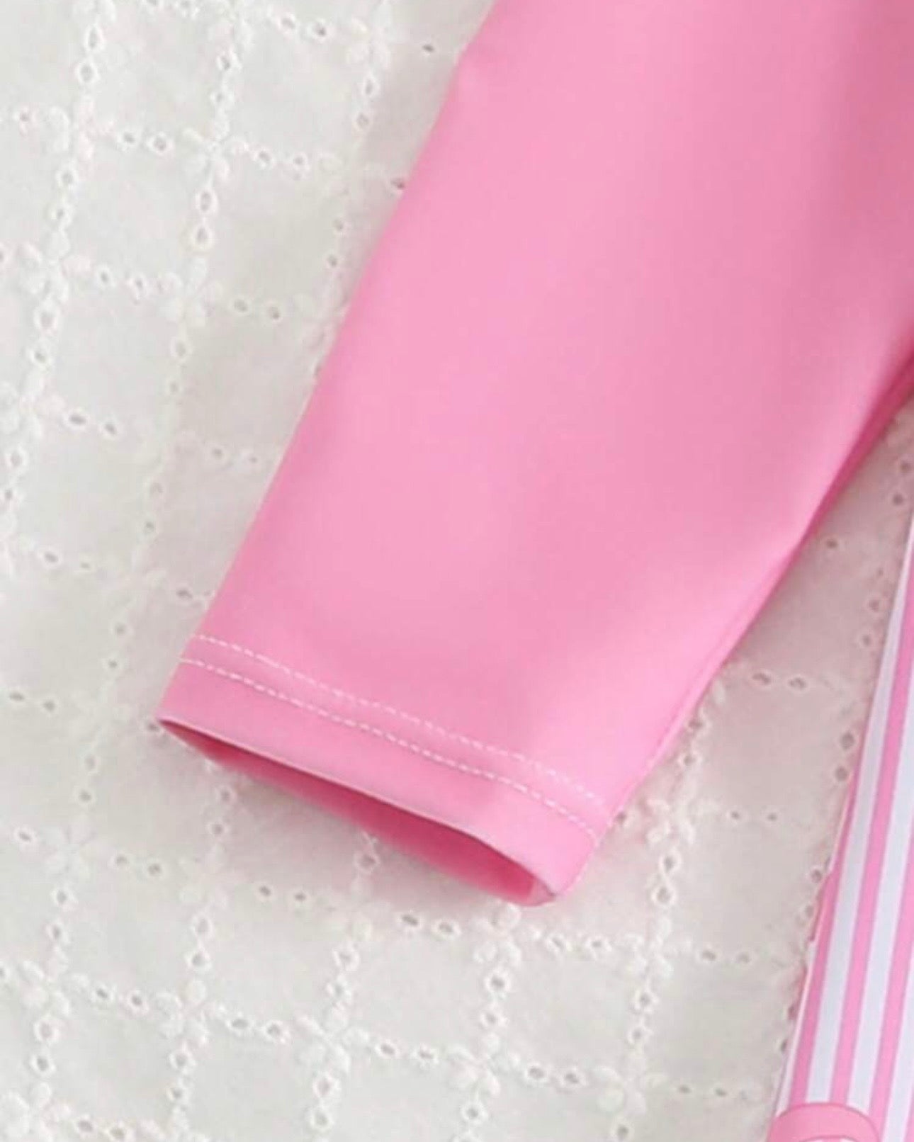 Full Sleeves Pink Bow swimming Costume