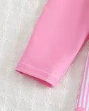 Full Sleeves Pink Bow swimming Costume