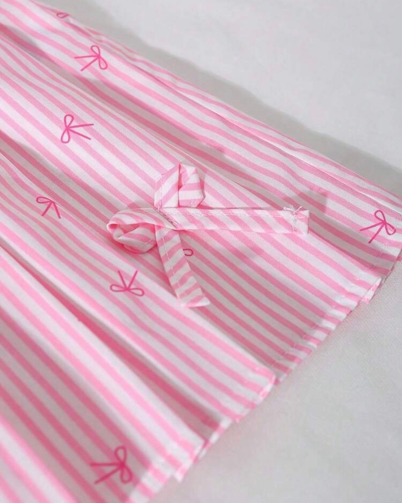 Girls’ Ribbed Knit Tank Top & Pink Print Skirt Set