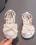 Premium White Girls Pearl Princess Sandals
