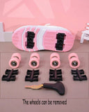 Girls Convertible 4-Wheel Roller Skate Shoes