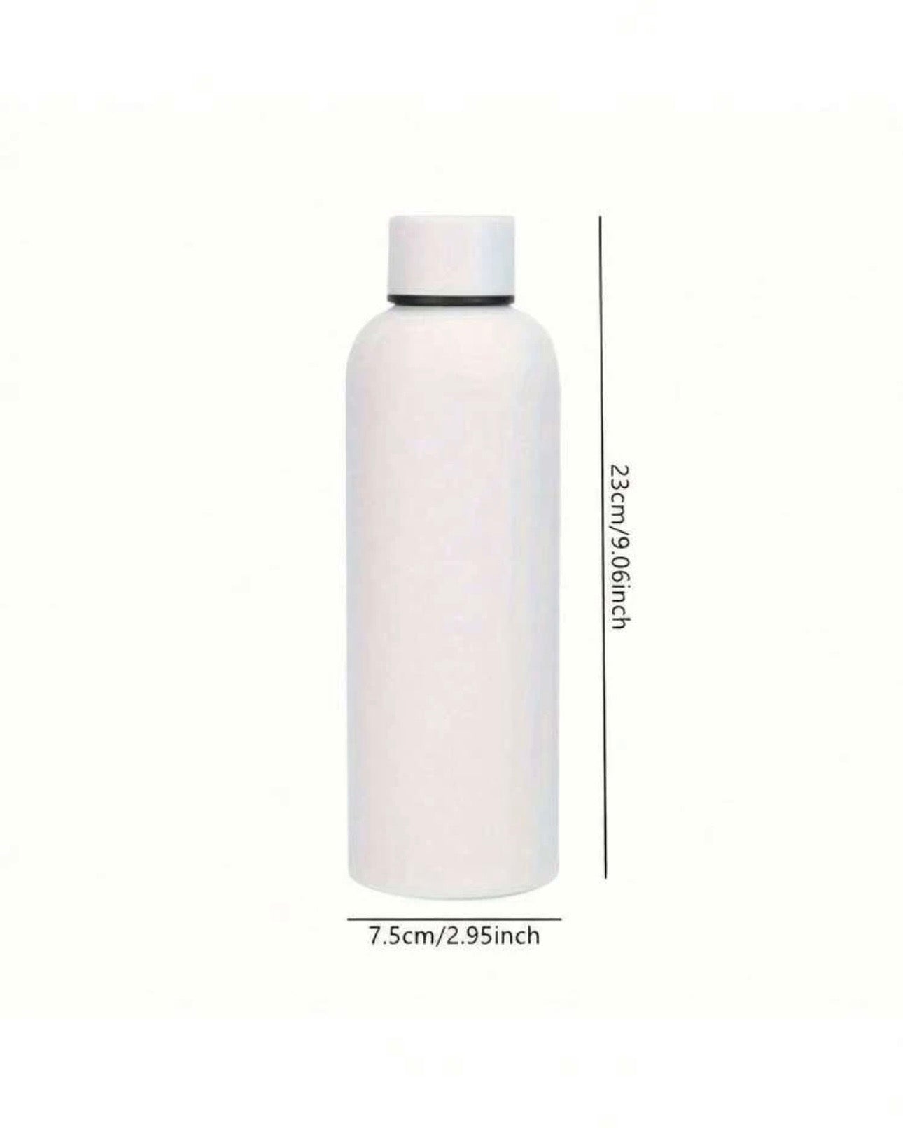 500ml Pink Rose Floral Insulated Stainless Steel Water Bottle