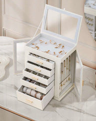 360° Rotating Jewelry Storage Box – Multiple Layer Organizer