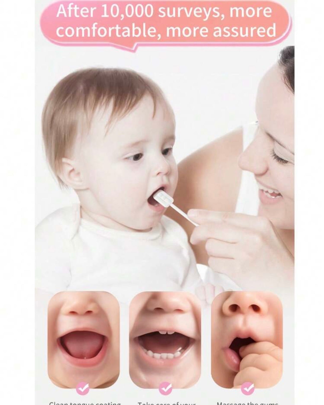 30pcs Disposable Newborn Baby Oral Care Cleaners – Individually Wrapped Gum-Free Gauze Wavy Brush