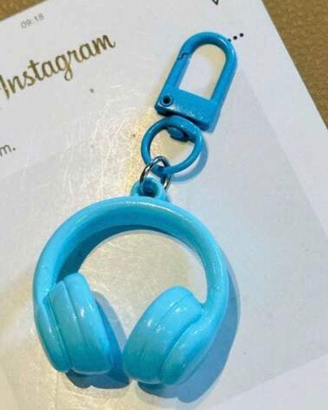 3D Headphone Keychain Bag Charm (10 Colours)