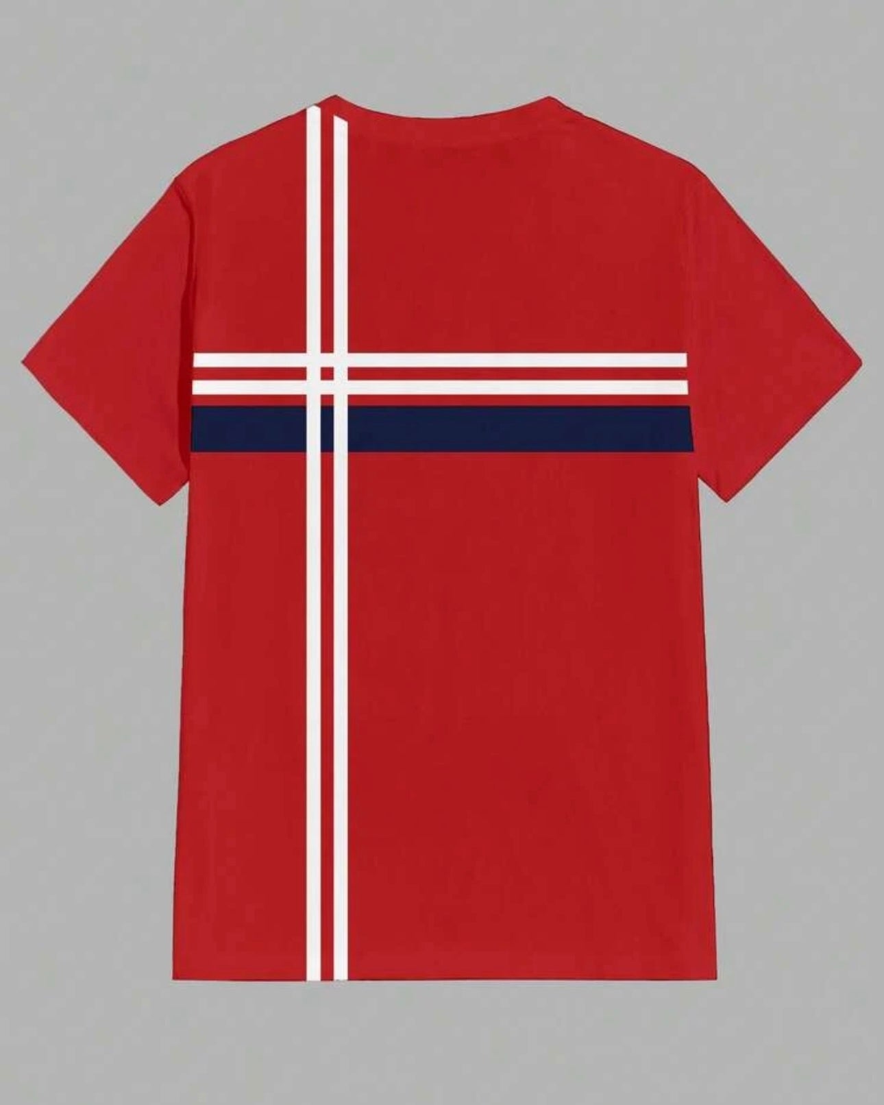 Men's Striped Crew Neck Short Sleeve Casual Versatile T-Shirt