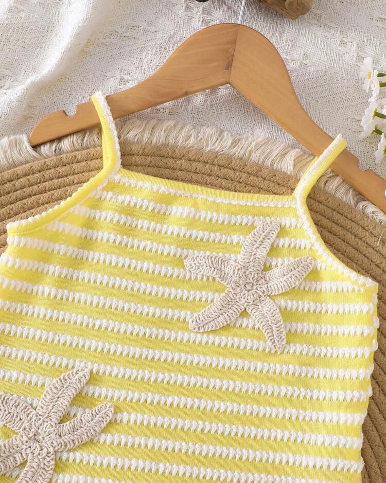 Baby Girl Pineapple Striped Camisole & Skirt Set