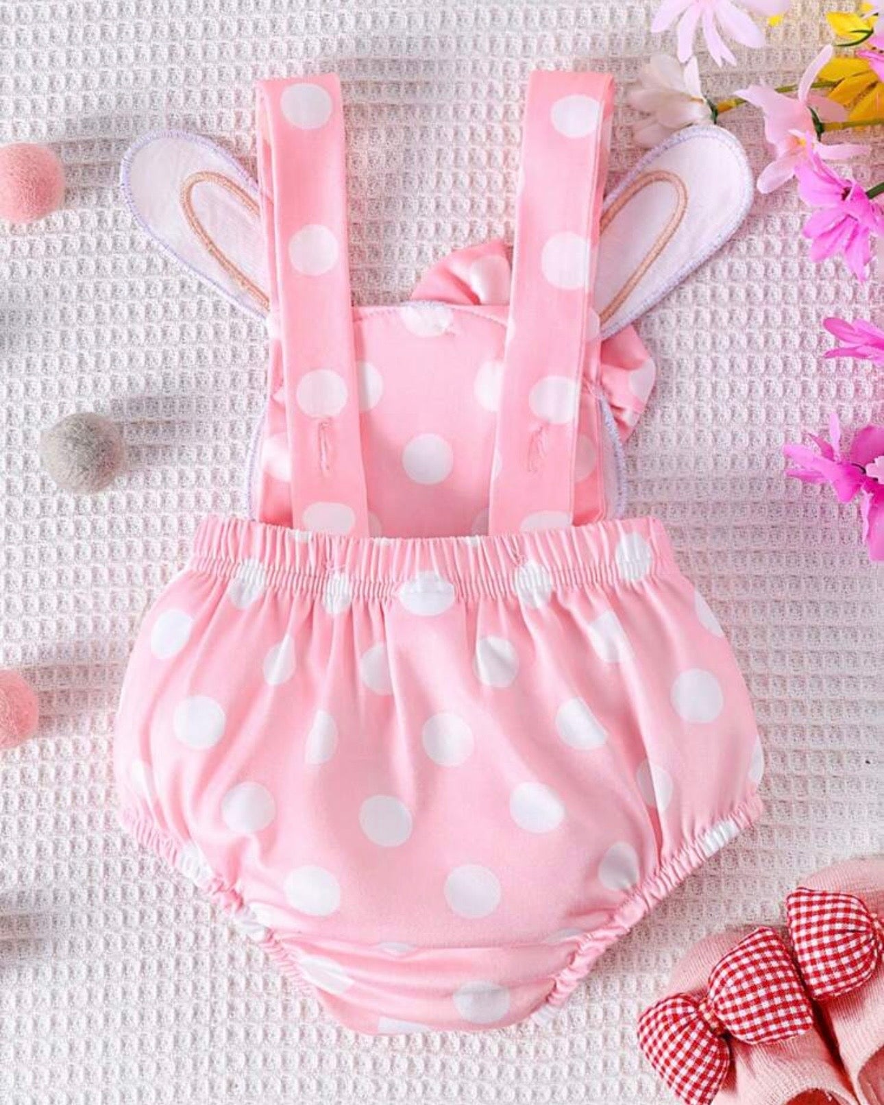 Baby Girl Pink Cat Print Sleeveless Romper