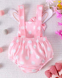 Baby Girl Pink Cat Print Sleeveless Romper