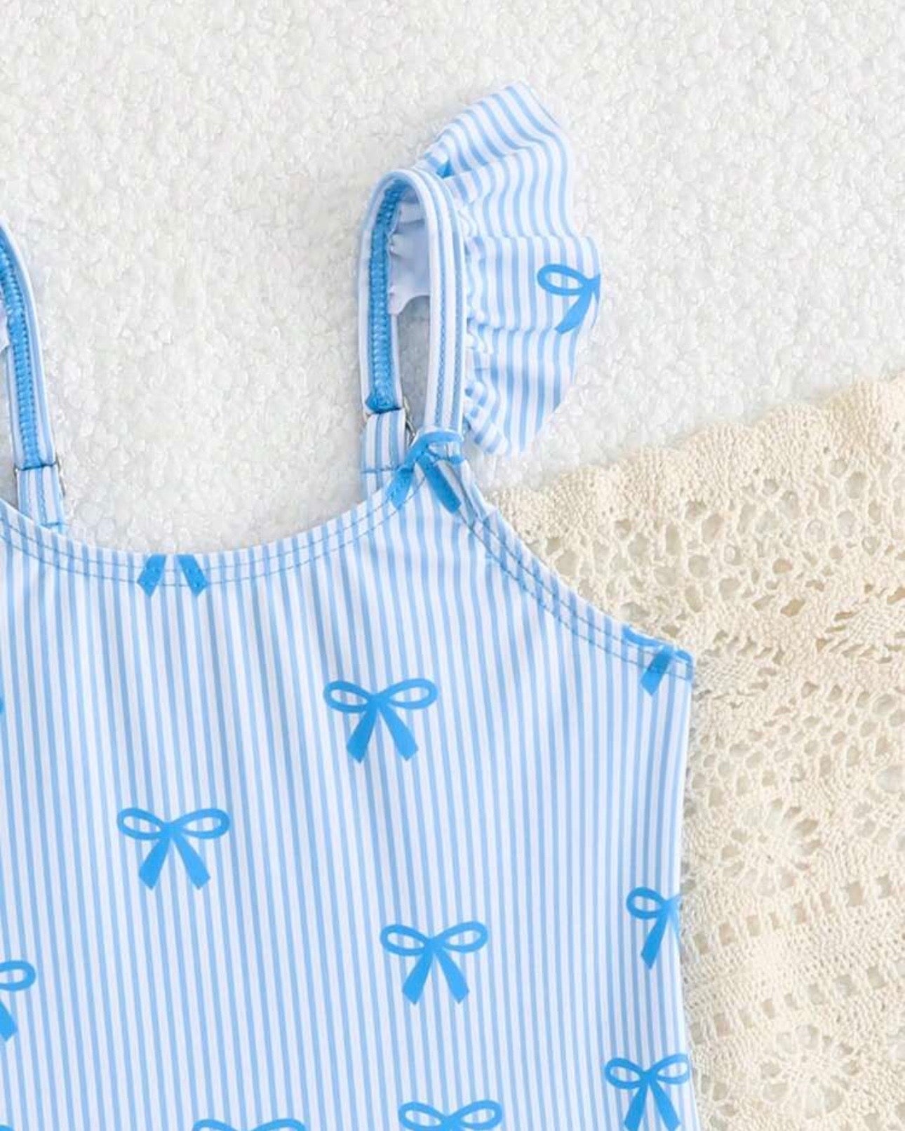 Baby Girls’ Bow Print One-Piece Swimsuit