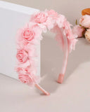 1pc Solid Color Floral Children Headbands