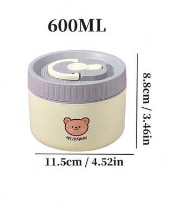 600ml Purple Stainless Steel Thermal Insulated Lunch Box