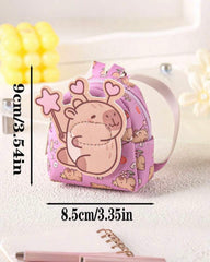 OBOVAY Mini Capybara Backpack With Keychain - Bag Charm
