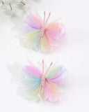 2pcs Premium Chiffon Rainbow Hair Clips