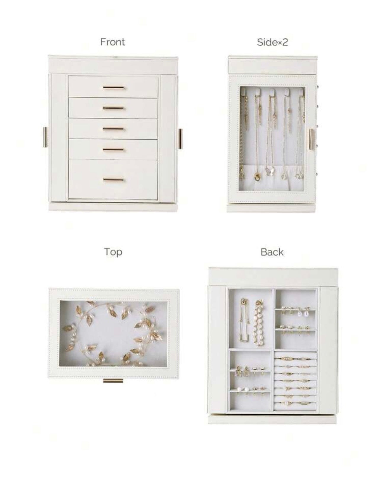 360° Rotating Jewelry Storage Box – Multiple Layer Organizer