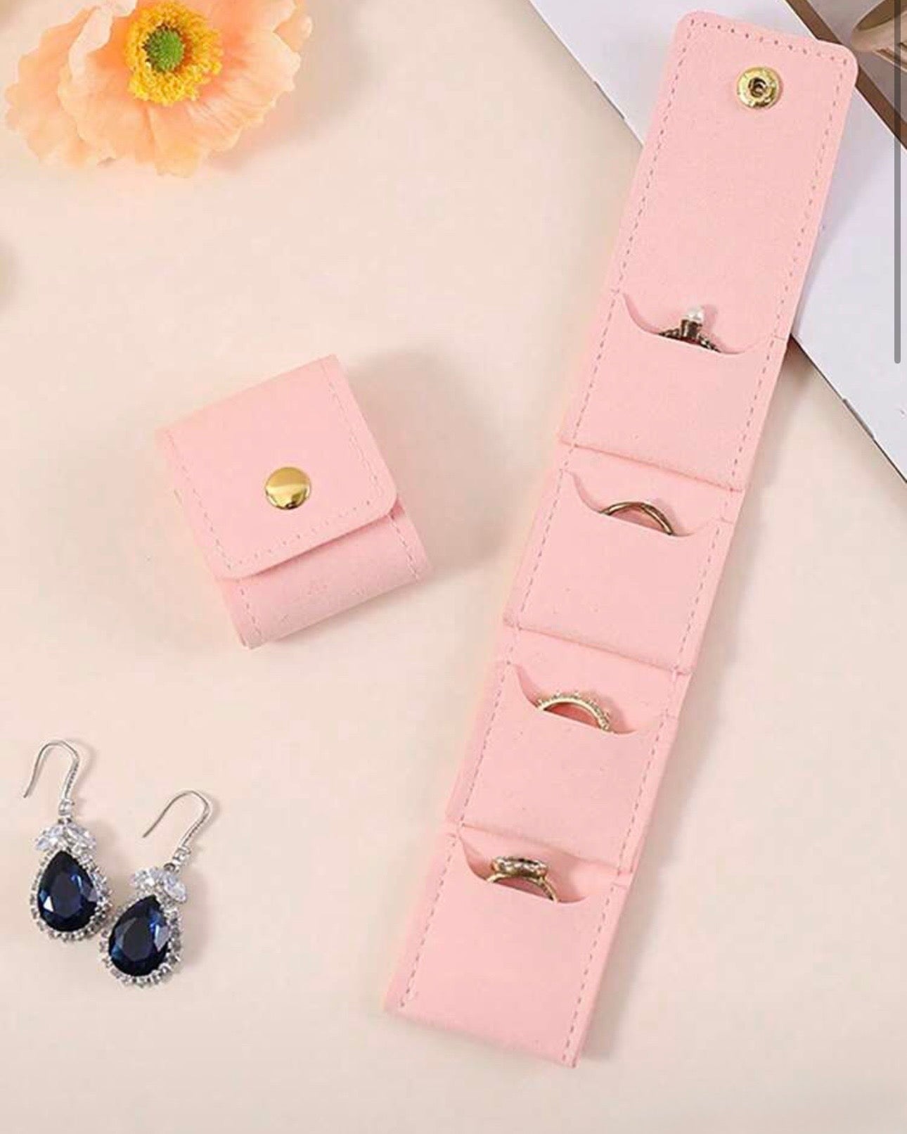 Cute Foldable Jewellery Storage (Beige, Grey, Black, Purple, Pink, Brown)