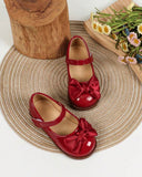Premium Red Girls Bow Sandals