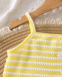 Baby Girl Pineapple Striped Camisole & Skirt Set