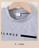 Boy Summer Casual Letter Printed Short Sleeve T-Shirt & Shorts Set