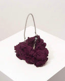 Burgundy Elegant Floral Mini Wallet & Bridesmaid Party Clutch