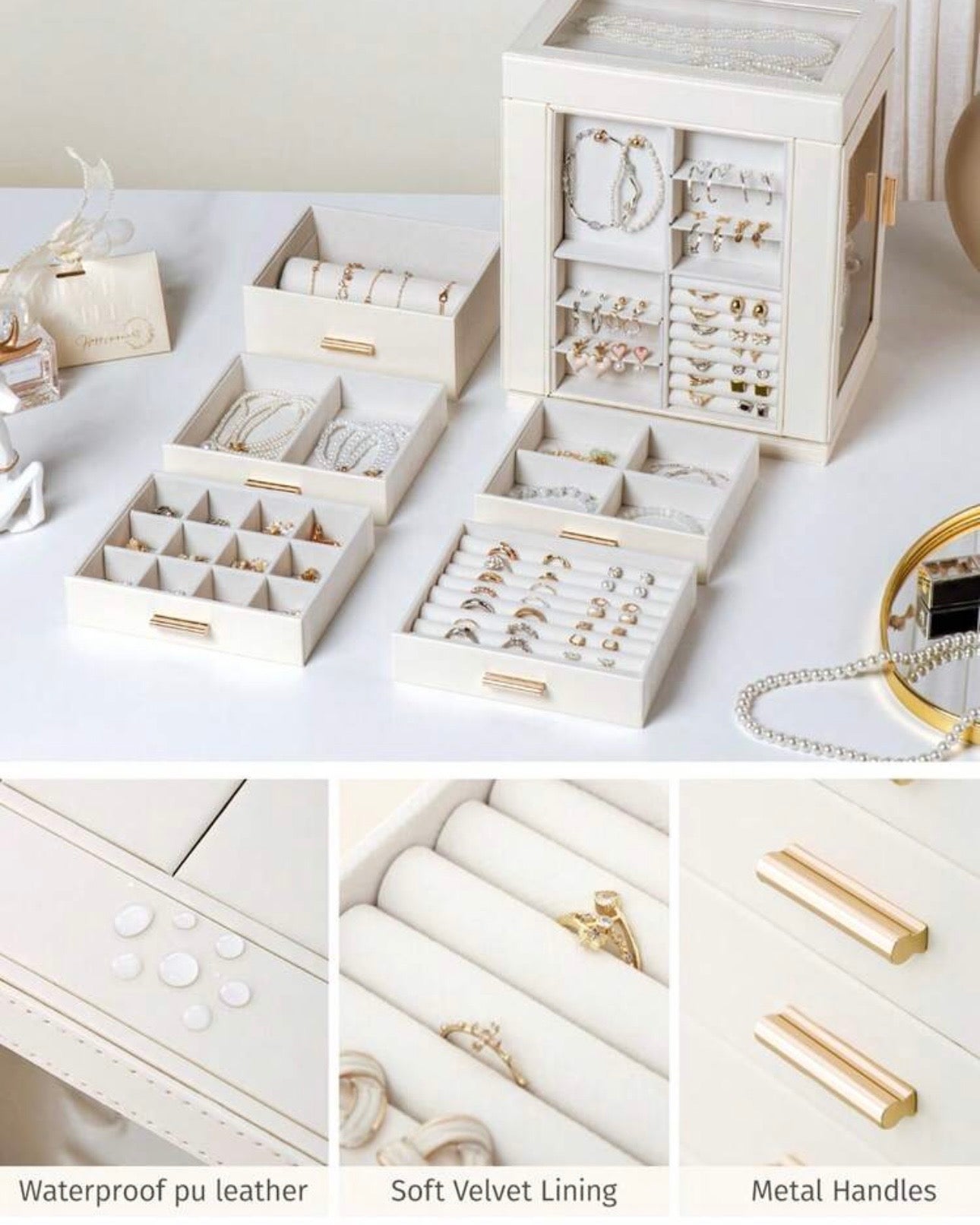 360° Rotating Jewelry Storage Box – Multiple Layer Organizer