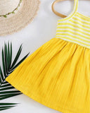Yellow Spaghetti Strap Dress