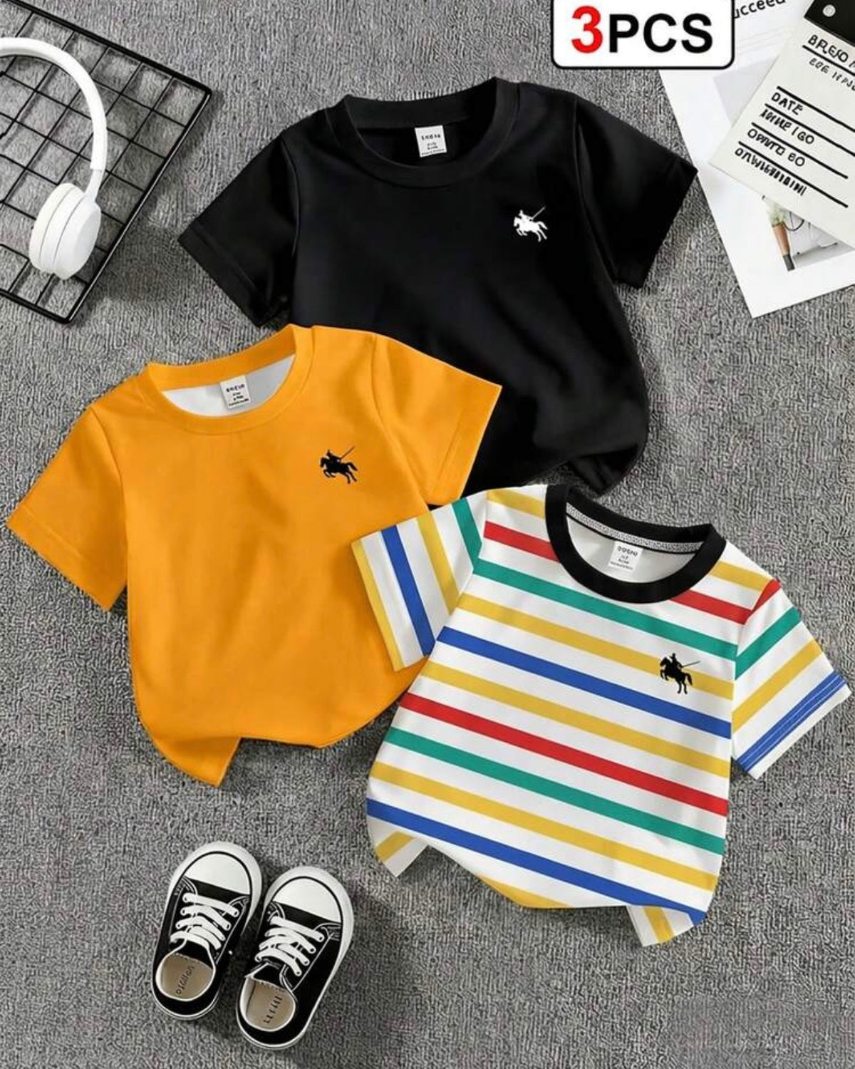 Baby Boys 3-Pack Printed Shirts – Casual Summer Set