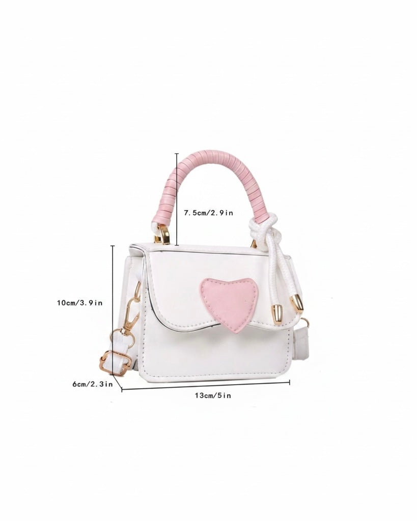 Girls’ Heart-Shaped Mini Crossbody Bag