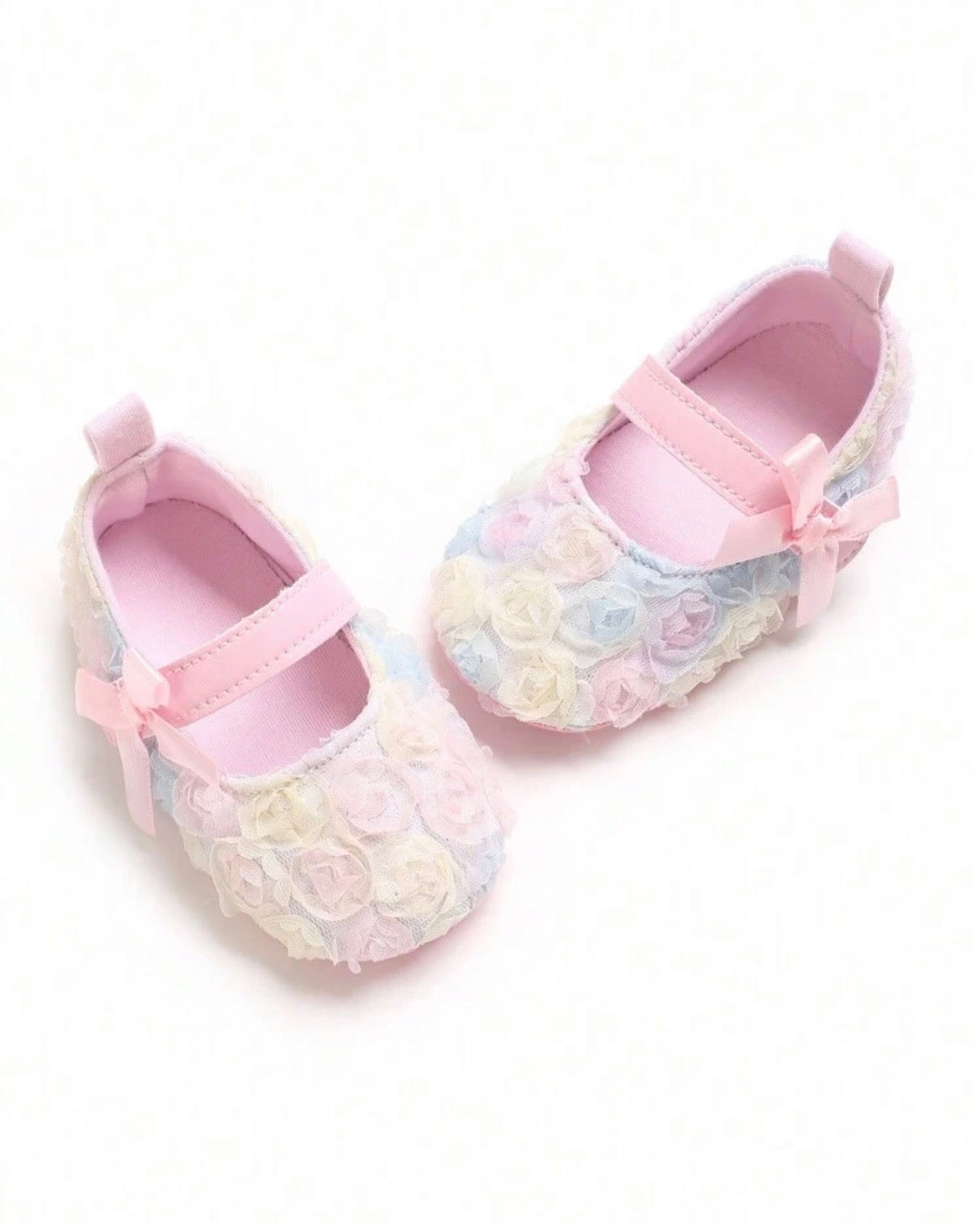 Infant Girl Shoes | Cute Lace Flower Decor Princess Shoes