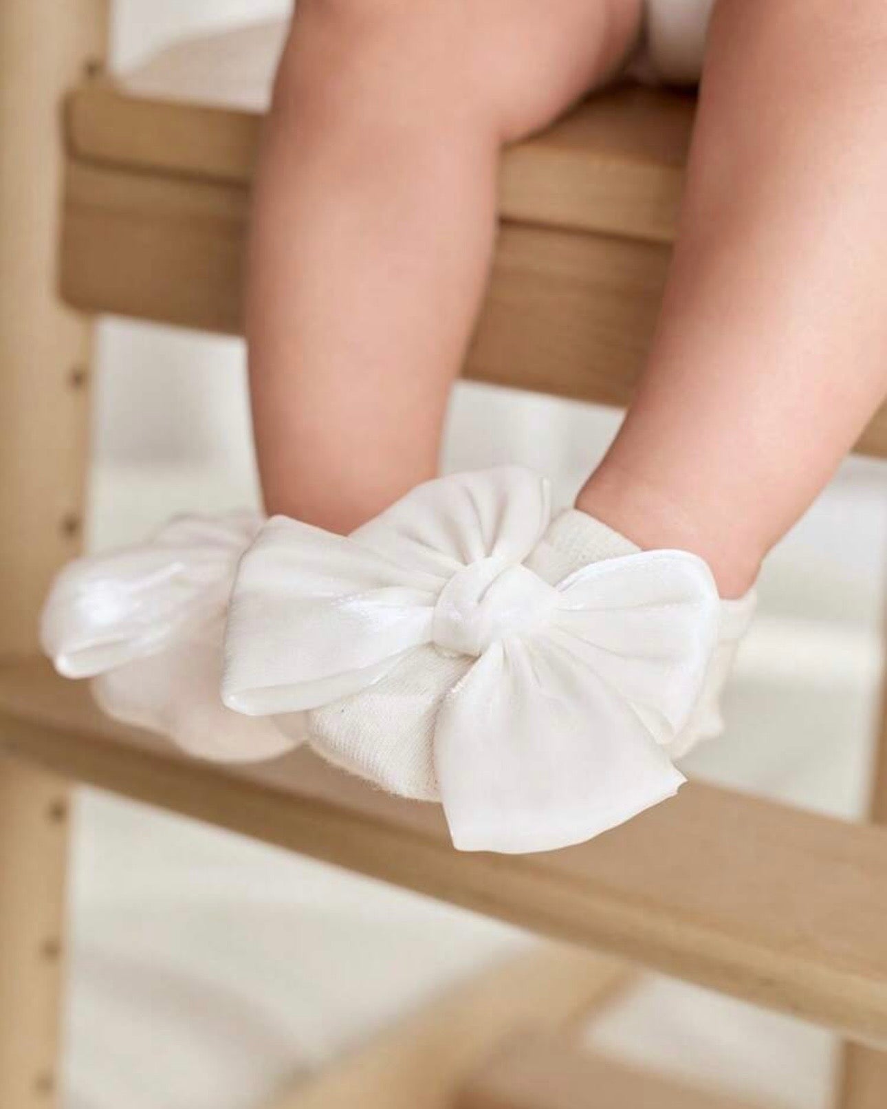 2 Pairs Baby Socks With Bow Decor
