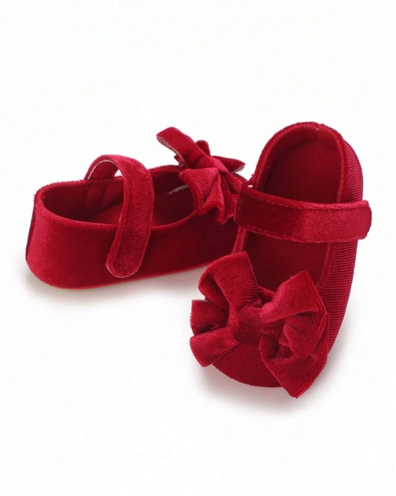 Velvet Versatile Red Non-Slip Shoes