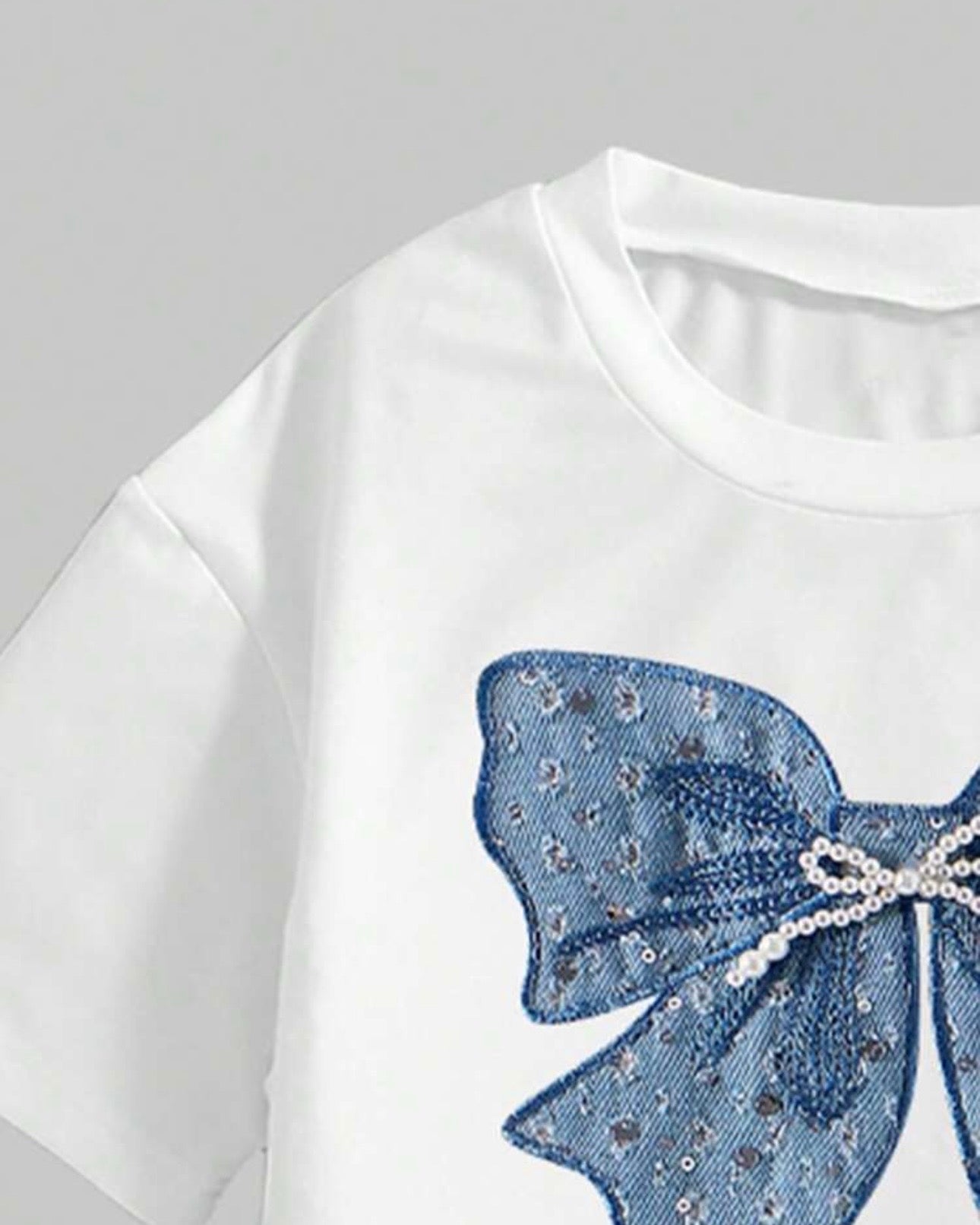 Tween Girls’ Bow Print Short Sleeve Top & Cargo Pants Set