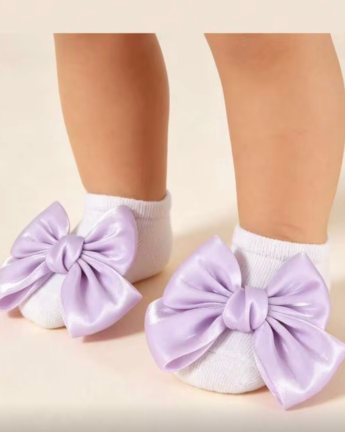 4 Pairs Baby Socks With Bow Decor