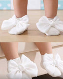 4 Pairs Baby Socks With Bow Decor - Black Addition